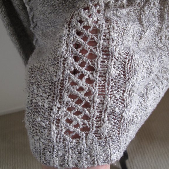 KNOX ROSE Cable Knit Lace Up Sweater - Picture 12 of 13